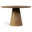 Modern Brazilian Mona Wooden Top Round Dining Table-1131804471