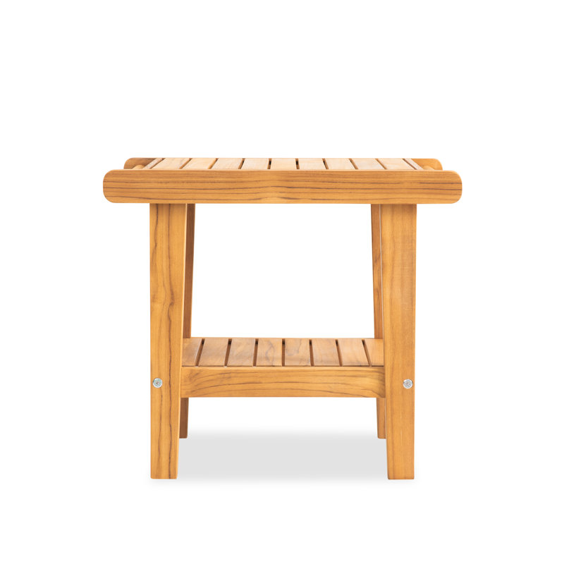 21" W Solid Teak Shower Bench