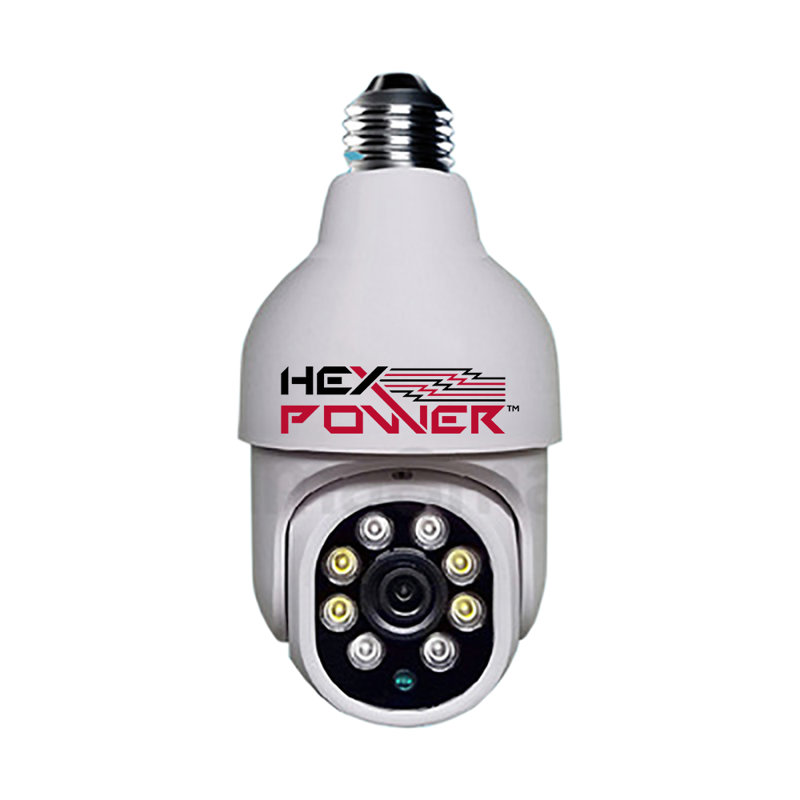 Light Bulb Security Camera, HEX Power 360 Degree Pan Tilt Panoramic IP Camera, Smart Home Surveillance Camera