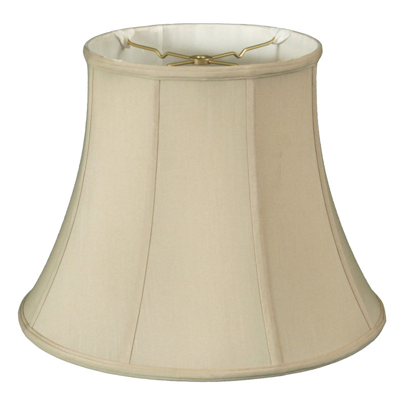 Abat-jour de cloche en soie et shantung de 14 po Regal, Beige