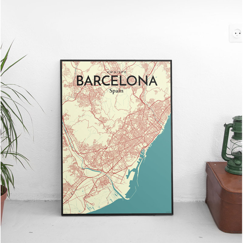 Barcelona - No Frame Print, 43.2 cm H x 27.9 cm W x 0.13 cm D