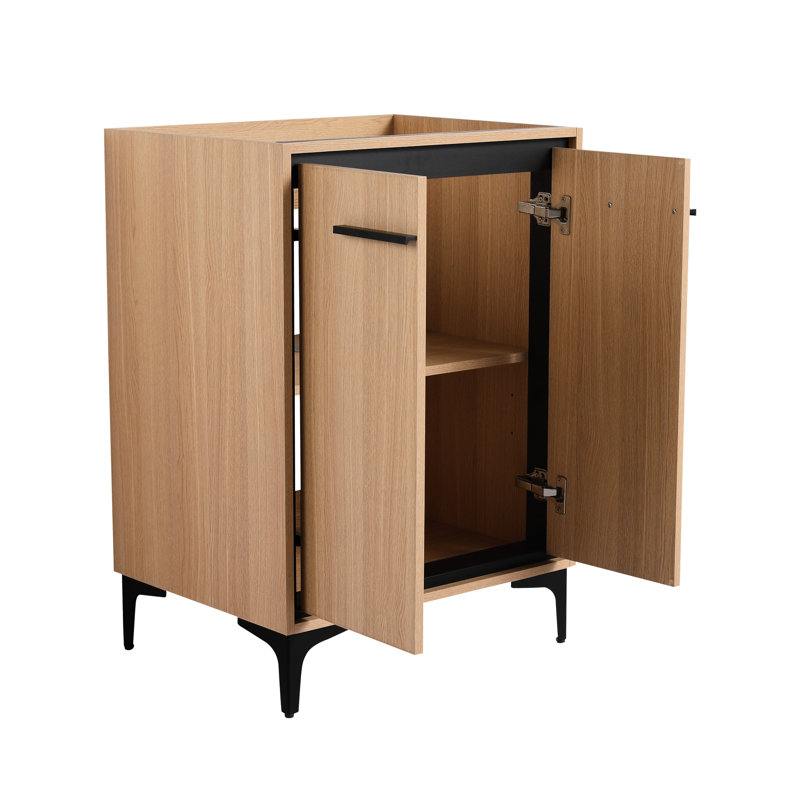 Meuble-lavabo de 24 po sans lavabo supérieur - Armoire élégante avec technologie américaine, bois d'ingénierie pour la décoration