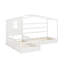 Lit simple en bois avec clôture et structure à lattes-27948530