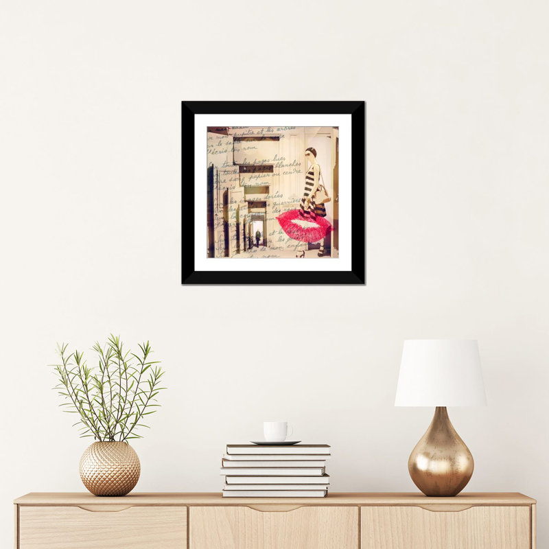 «With Love Giclee», impression sur toile, Papier d'art encadré noir, Blanc, H 24 po x l 24 po x P 1 po
