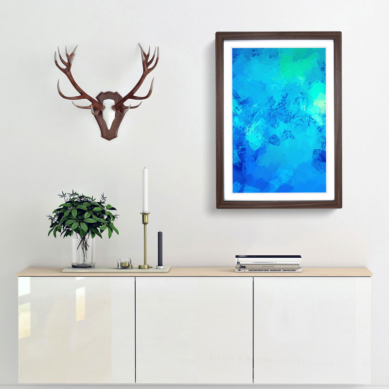 Acceptance Always in Abstract - Picture Frame Graphic Art Print, 65cm H x 48cm W x 2cm D, Walnut Framed