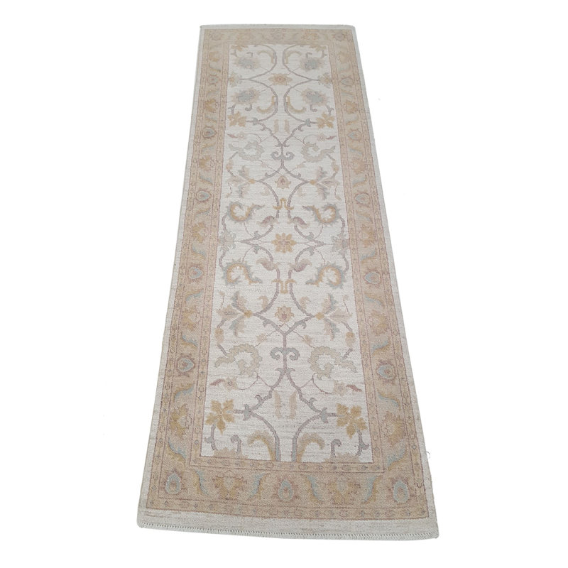 Davey Hand Knotted 3x8 Ivory Runner