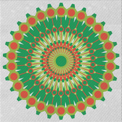 Laine tissée à la machine abstraite en laine et polyester vert/orange/gris Tapis décoratif