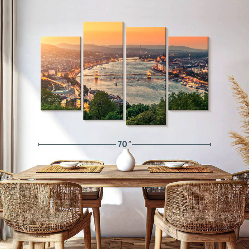 Nicci Budapest Cityscape, 42" H x 68" W