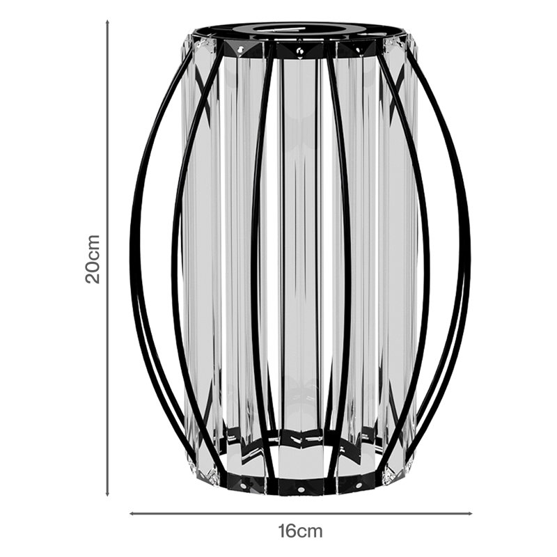 20cm H Composite Display Light Cowl, Black