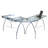 Courson L-Shaped Glass Top Drafting Table-105078795
