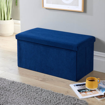 Pironi Rectangular 76cm Corduroy Fabric Storage Ottoman