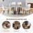 63" Modern Gray Dining Table Set With PU Leather Chairs, U-Shaped MDF Base-116446667-116446671
