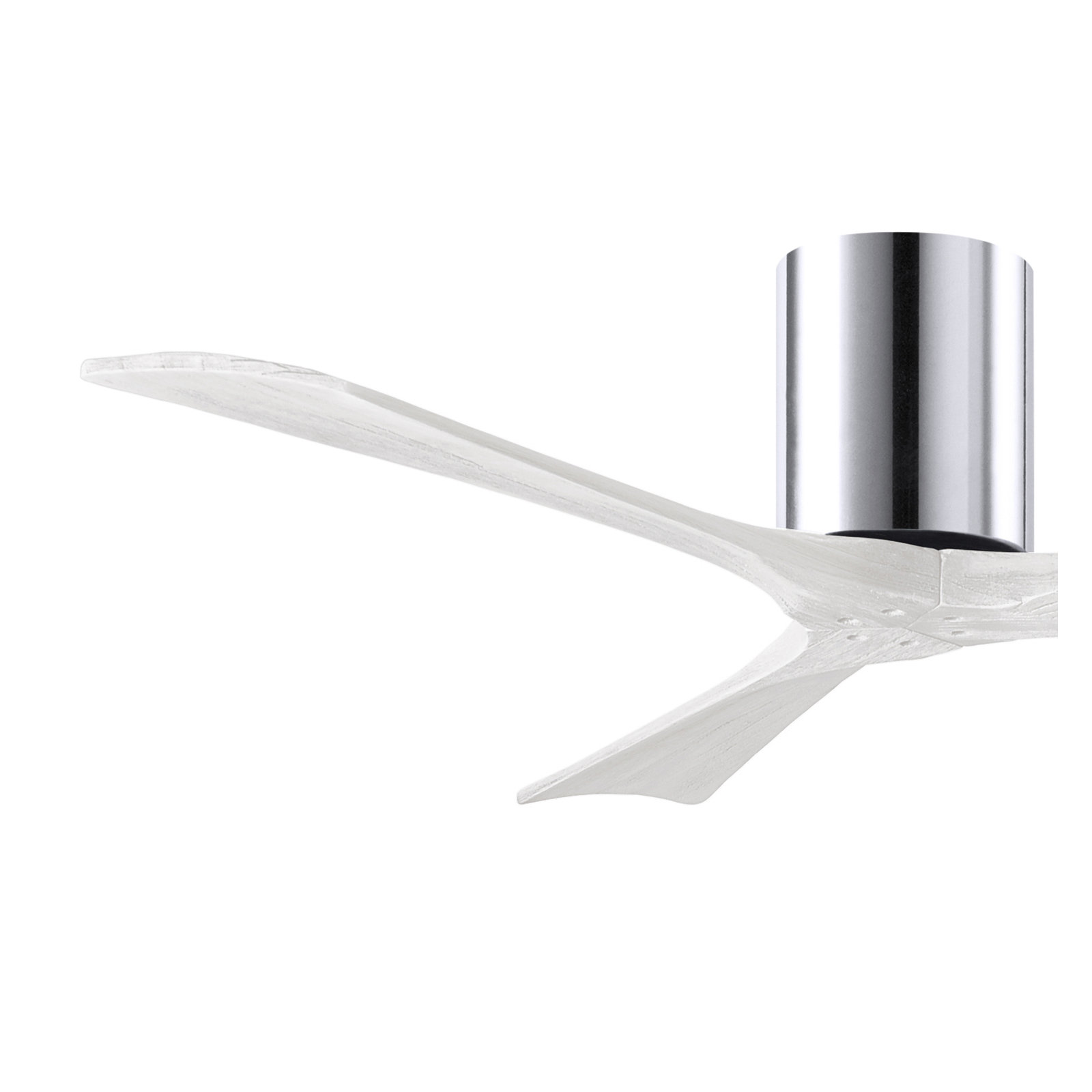 Olivier 3 Blade Ceiling Fan, Polished Chrome, Matte White, 52"