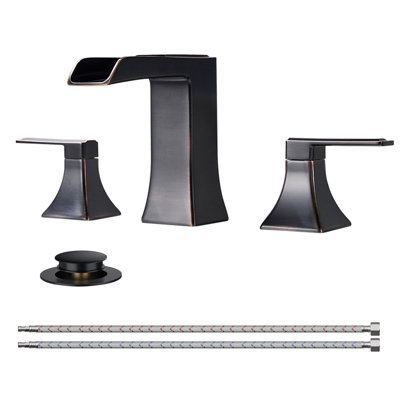 Widespread Faucet 2-handle Bathroom Faucet With Drain Assembly