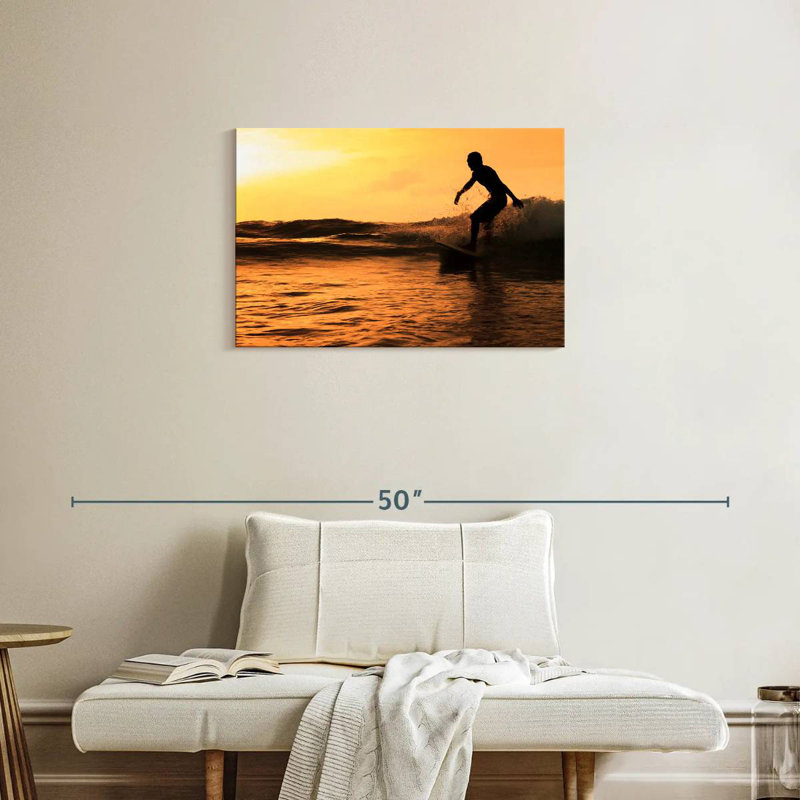 Senne Sundown Surfing, 20" H x 30" W