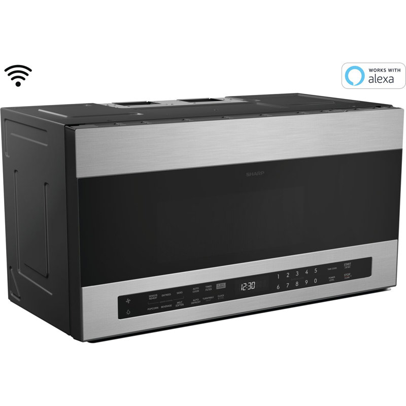 Sharp 1.9 Cubic Feet 1000 Watt Over The Range Microwave with Sensor Cooking
