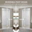 Porte de douche en verre pivotante sans cadre de 34 à 36 po x H 72 po avec verre certifié SGCC-129687863-72146917