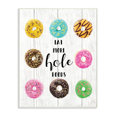 " Eat More Hole Foods Donuts " Mixed Media Print