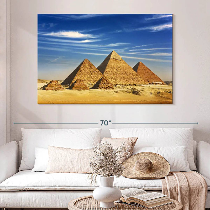 Adella Egyptian Giza Pyramids, 34" H x 51" W