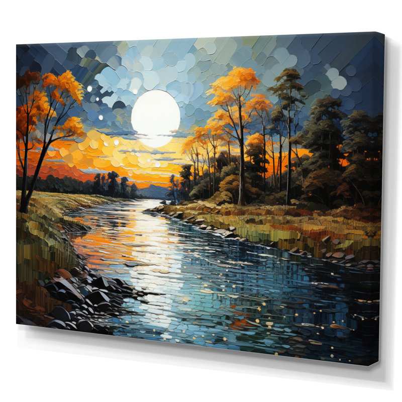 Orange River Silvery Waters I - Landscapes Canvas Art Print, Toile tendue, H 12 po x l 20 po x P 1 po