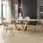 Modern Luxury Rectangular Rock Slab Dining Table-110979208