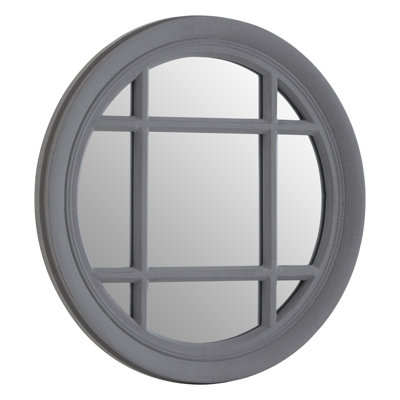 Marrero Solid Wood Concave Wall Mirror