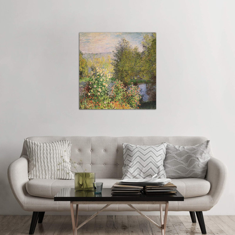 A Corner Of The Garden At Montgeron, 1876-7 by Claude Monet - Wrapped Canvas Painting, No Frame
