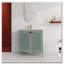 Meuble-lavabo autoportant de 30 po avec lavabo en céramique et acier laminé à froid