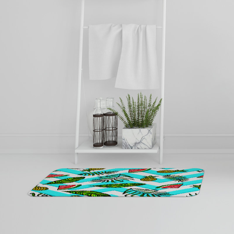 Akila Memory Foam Non-Slip Bath Rug, Fruit