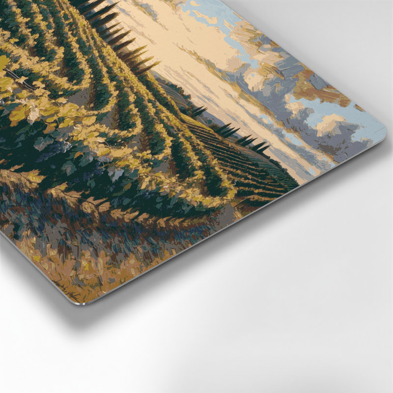 «Farm Grape Vines», art mural en métal gris, H 11 po x l 14 po