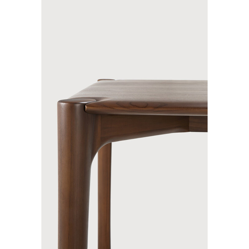 PI Solid Oak Dining Table, 30"H x 63"L x 31.5"W, Teak Brown