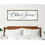 Personalized Family Name - Art textuel panoramique sur bois encadré-1274478302
