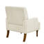 Chaise d'appoint moderne avec velours côtelé large de 2 po de largeur, pieds en bois massif de 9 po et fauteuil rembourré confortable beige-1708495560