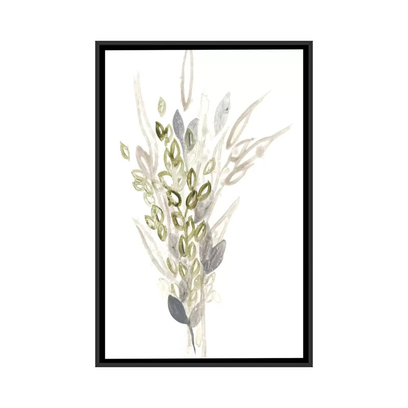 «Botanica Whimsy I», reproduction sur toile, H 26 po x l 18 po x P 1,5 po, Toile avec cadre flottant noir, Pas de tapis
