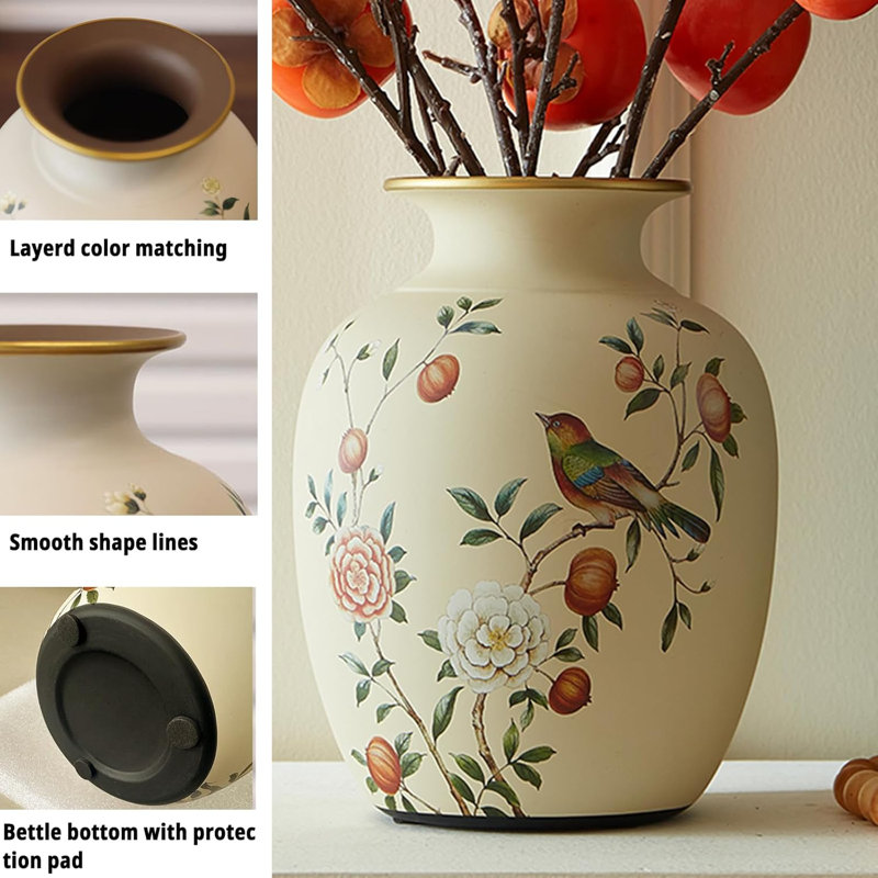 Vase à fleurs en céramique rétro