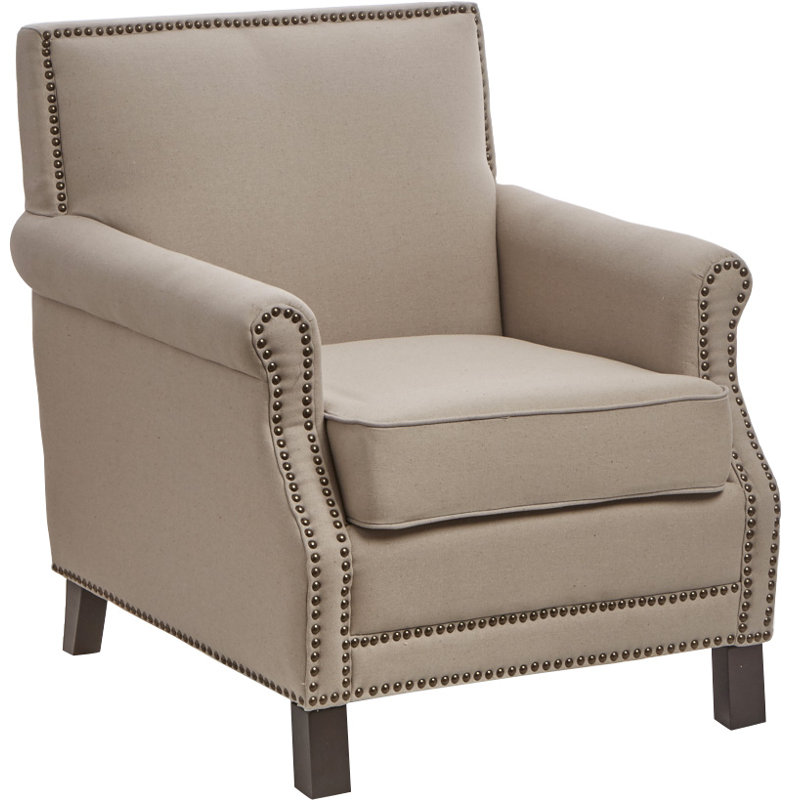 Lawson Upholstered Armchair, Beige Linen