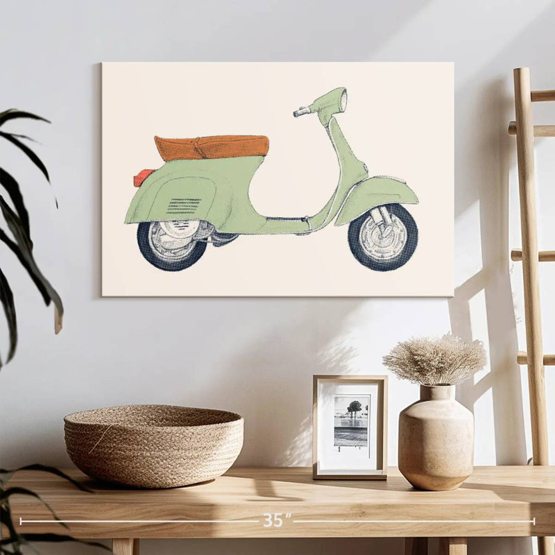 Vespa rétro Mehar, H 16 po x l 24 po