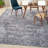 Lyiah Oriental Machine Washable Polyester Area Rug in Gray-155472643