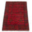 Tapis rouge / noir en laine noué à la main de conception unique 3 pi 3 po x 5 pi New Age Foltje