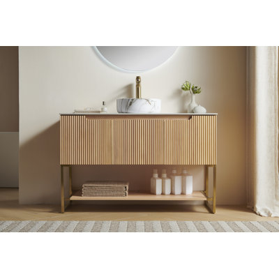 Ensemble de meuble-lavabo avec lavabo autoportant Tulio