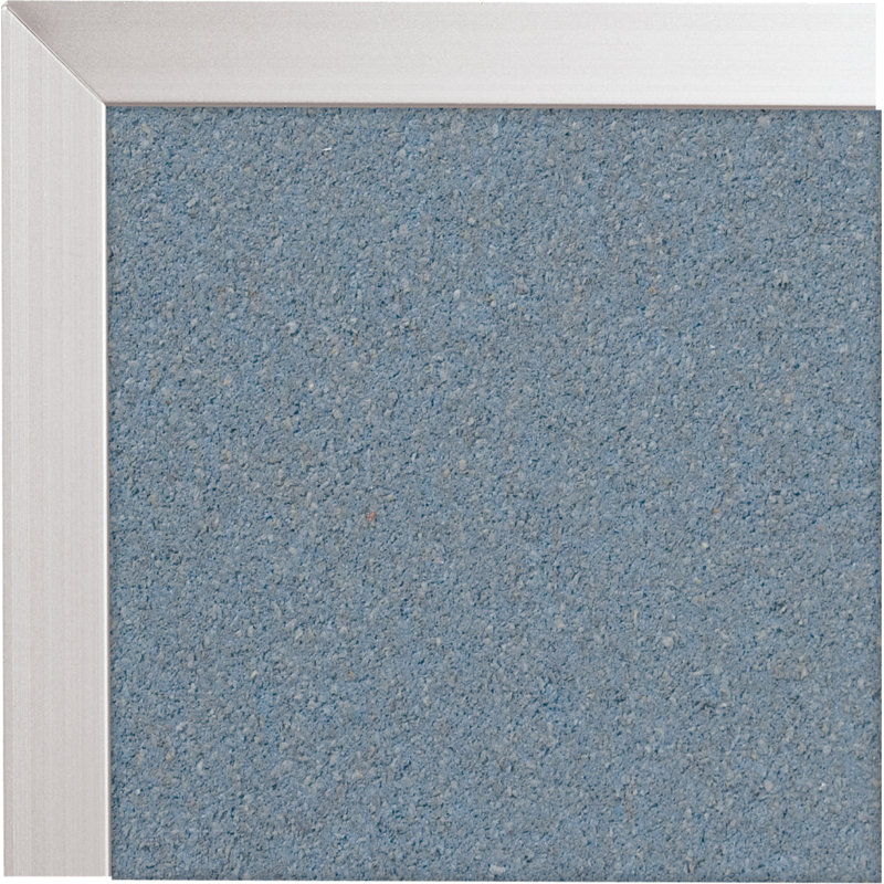 Colored Forbo Cork MooreCo No Cork Wall Metal Bulletin Board, Blue, 4' H x 4' W