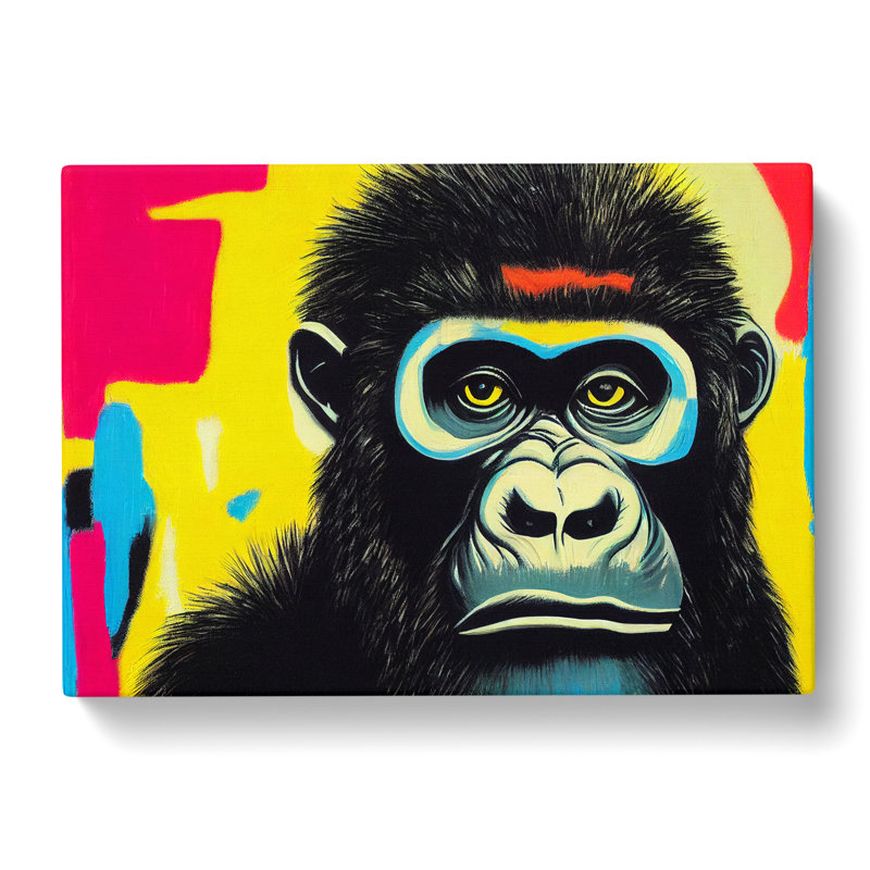 Graffiti Gorilla Abstract - Wrapped Canvas, 35cm H x 50cm W x 3cm D