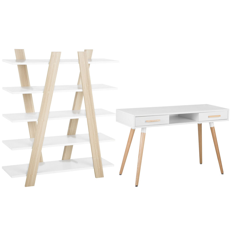 Lacey-Mai Solid Wood Base Computer Desk, White