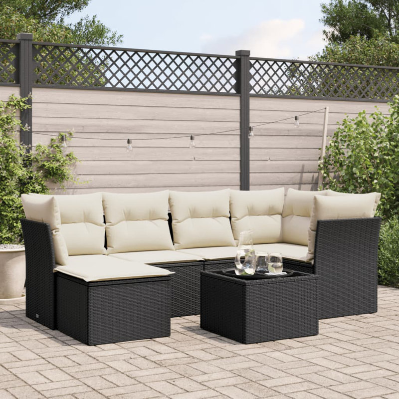 Vidaxl Garden Sofa Set Black