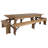 Dejon Ensemble de table de ferme pliable et quatre bancs 8 pi x 40 po Taren-1632947178-1699223198