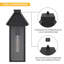 15'' Black Modern Outdoor Wall Sconce