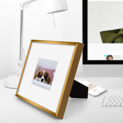Metal Picture Frame Set with Mat - Basics by Wayfair™