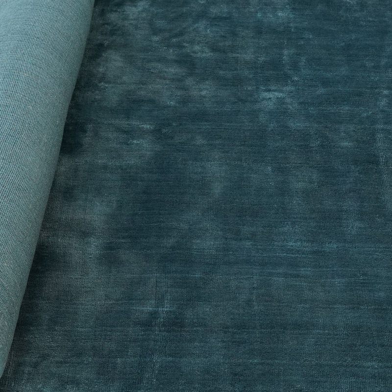 Pallas Hand-loomed 9'10" x 13'1" Area Rug in Petrol, Petrol, Rectangle 9'10" x 13'1"