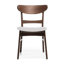 Chaises de salle à manger rembourrées de style Mid-Century moderne avec structure en bois d'hévéa et siège rembourré Cambrielle-708240488-713038517