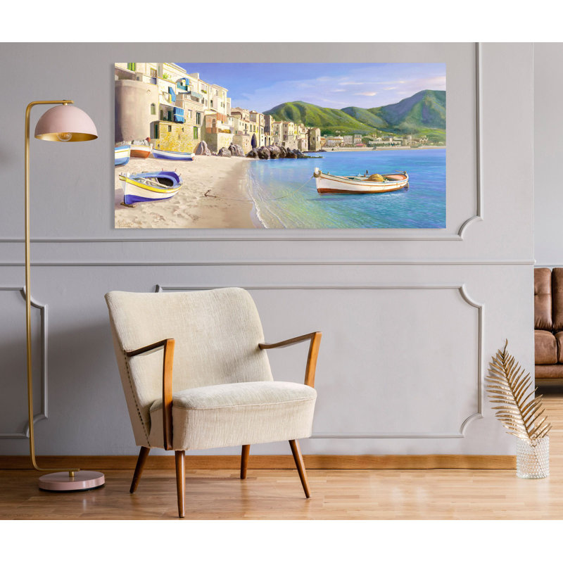Cefalù 1 Piece Wrapped Canvas Wall Art, 35 cm H x 70 cm W